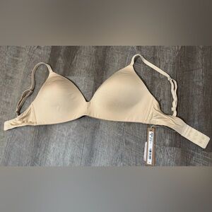 SKIMS NWT Wireless Form T-Shirt Bra, Sand, 34D, Adjustable Straps